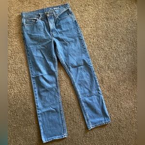 dark wash straight jeans